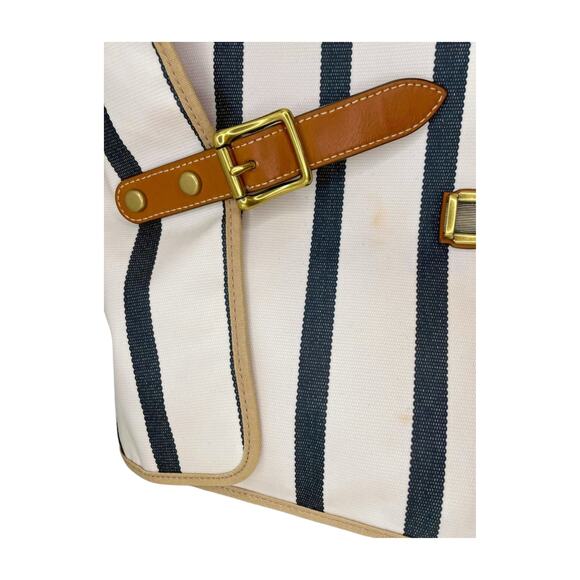 Fossil Keyper Shoulder Messenger Bag Crossbody Striped Coated Canvas - Picture 3 of 4